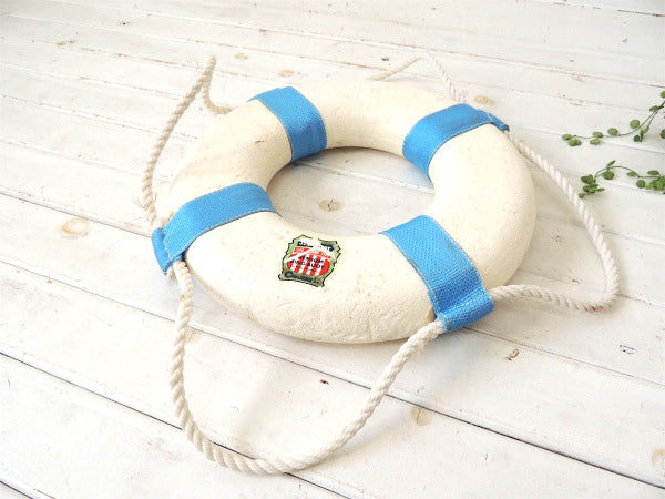 【JIM BUOY】USA!白×水色・ライフブイ/救命浮き輪/マリン ②