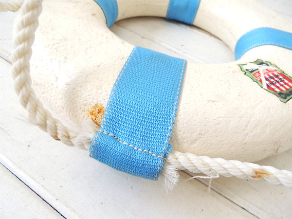 【JIM BUOY】USA!白×水色・ライフブイ/救命浮き輪/マリン ②