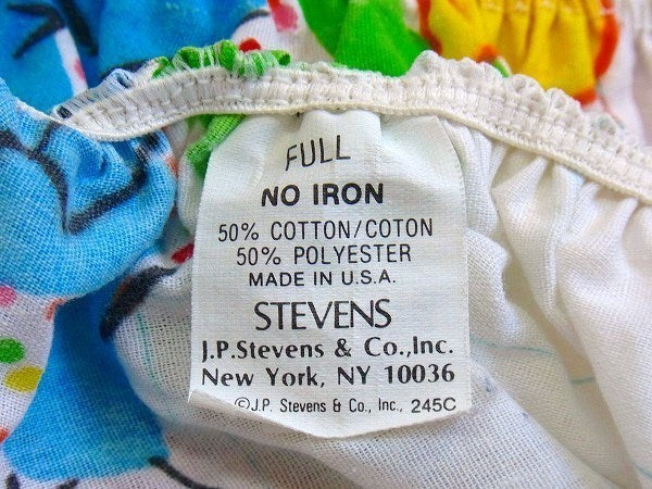 【セサミストリート】数字柄・ヴィンテージ・ユーズドシーツ(ボックスタイプ) USA