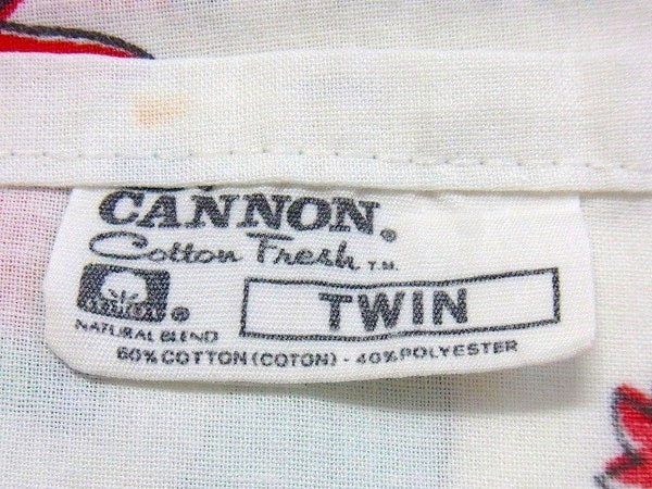 カラフル ピエロ柄 ヴィンテージ ユーズドシーツ (1/2)  ベッドシーツ USA