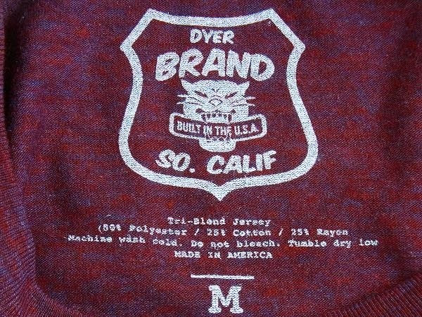 【DYER BRAND】ダイアーブランド・Eagle・Tシャツ&ステッカー2枚付き/M