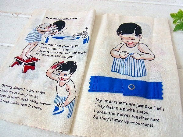 【ALL BY HIMSELF】50's・布製・アンティーク・ラグブック/絵本/布絵本 USA