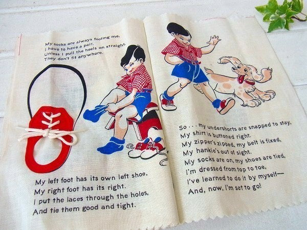 【ALL BY HIMSELF】50's・布製・アンティーク・ラグブック/絵本/布絵本 USA