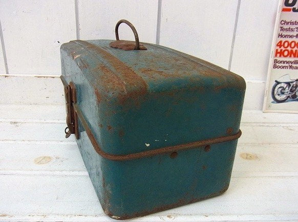 メジャー付き・3段式・ヴィンテージ・ツールボックス/工具箱 USA