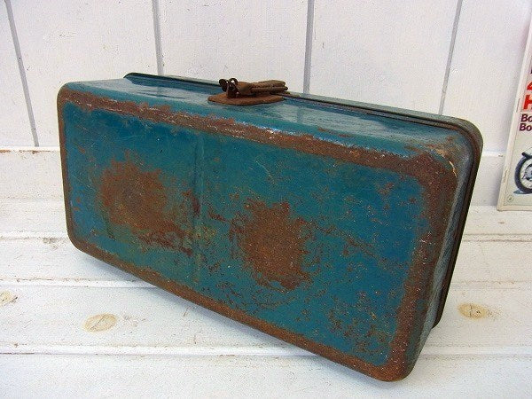 メジャー付き・3段式・ヴィンテージ・ツールボックス/工具箱 USA