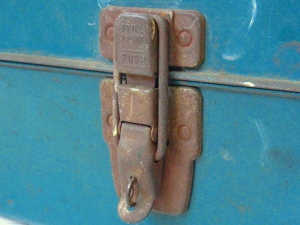 メジャー付き・3段式・ヴィンテージ・ツールボックス/工具箱 USA