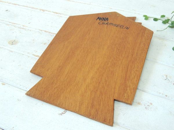 スペースシャトル型・木製・ヴィンテージ・バインダー・クリップボード・ハンドメイド・ステーショナリー