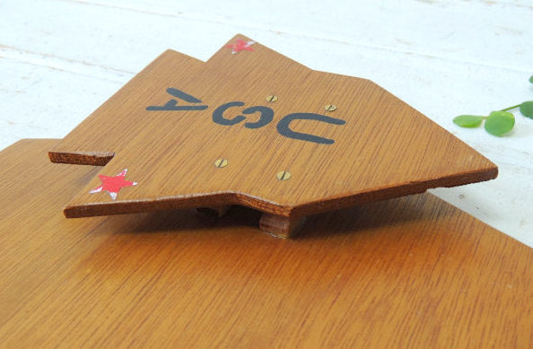 スペースシャトル型・木製・ヴィンテージ・バインダー・クリップボード・ハンドメイド・ステーショナリー