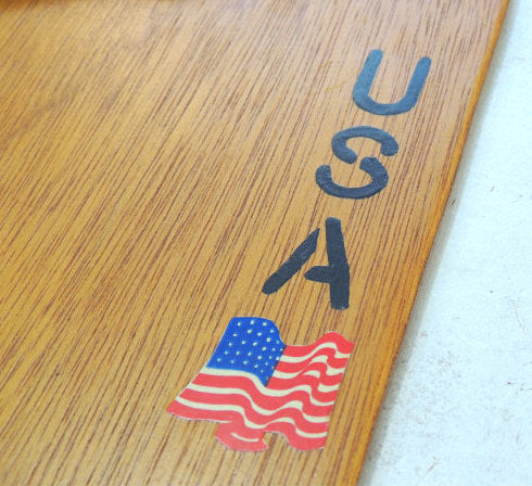 スペースシャトル型・木製・ヴィンテージ・バインダー・クリップボード・ハンドメイド・ステーショナリー