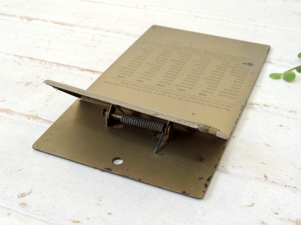 BABSON Surge ミルク 牛乳 カレンダー付き・メタル製・ノベルティ・40s アンティーク・バインダー・クリップボード