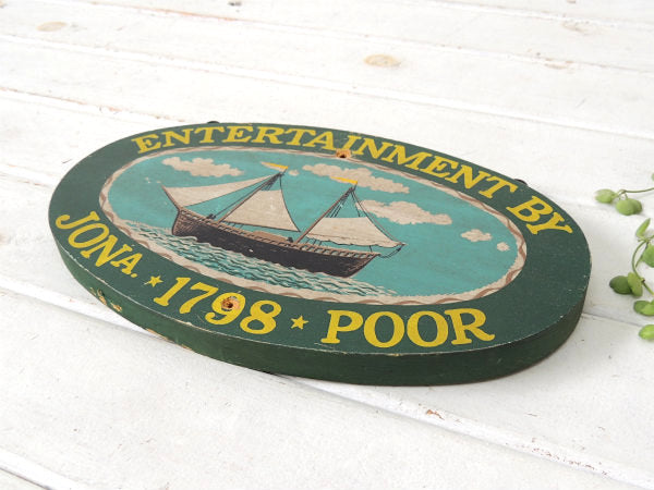 【YORKRAFT】ヨット柄・ヴィンテージ・木製サイン/ウッドサイン/看板 USA