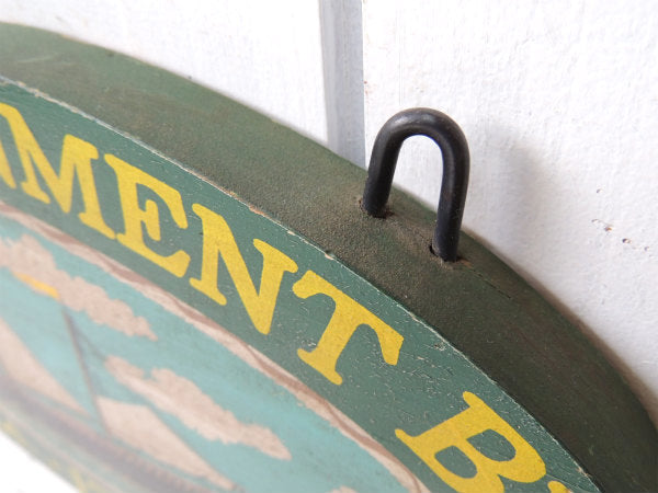 【YORKRAFT】ヨット柄・ヴィンテージ・木製サイン/ウッドサイン/看板 USA