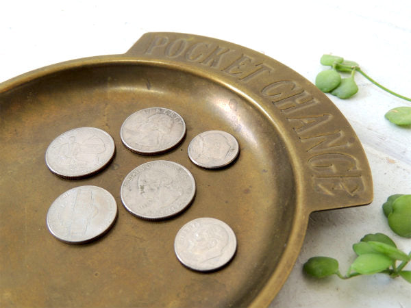 【POCKET CHANGE】USA・真鍮製・アンティーク・ポケットチェンジ・トレイ/マネートレイ