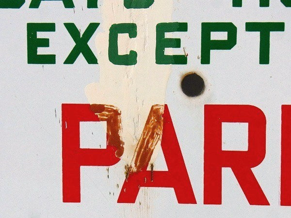 【PARKING】USA!道路標識・ホーロー製・ヴィンテージ・サイン/看板 I