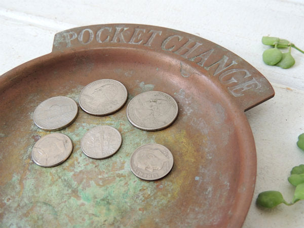 【POCKET CHANGE】銅製・アンティーク・ポケットチェンジ・トレイ/マネートレイ USA