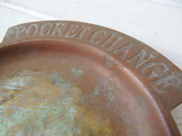 【POCKET CHANGE】銅製・アンティーク・ポケットチェンジ・トレイ/マネートレイ USA