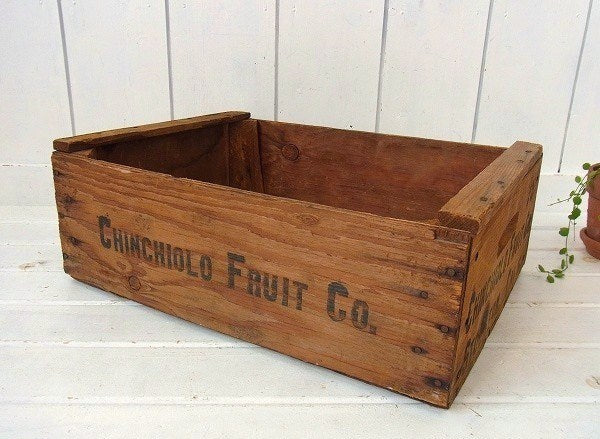 【CHINCHIOLO FRUIT】木製・ヴィンテージ・ウッドボックス/木箱/フルーツ木箱 USA