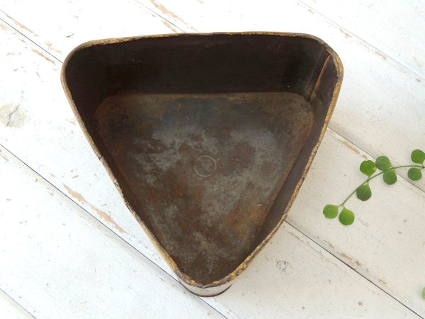 【O-Cedar】イエロー・三角形・ヴィンテージ・ティン缶・ブリキ缶・ポリッシュ缶・ガレージ USA