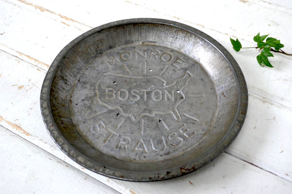 MONROE BOSTON STRAUS 1940s〜USA 地図・ビンテージ・パイ皿・パイプレート