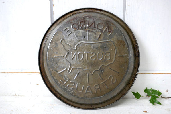 MONROE BOSTON STRAUS 1940s〜USA 地図・ビンテージ・パイ皿・パイプレート