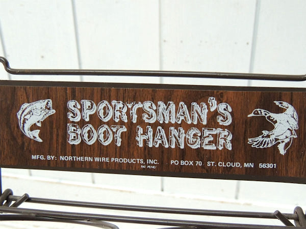 【SPORTSMAN'S】ウッド柄・壁掛け式・メタル製・ヴィンテージ・ブーツセーバー/ブーツハンガー