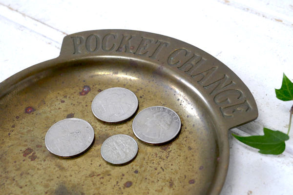 POCKET CHANGE 真鍮製・アンティーク&ビンテージ・ポケットチェンジ・トレイ・マネートレイ