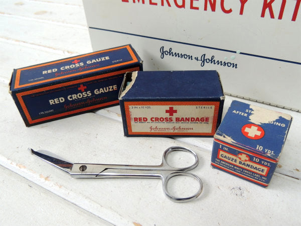 ジョンソン&ジョンソン 2段式・ホワイト・アメリカンビンテージ・救急箱・メディスンキャビネット US