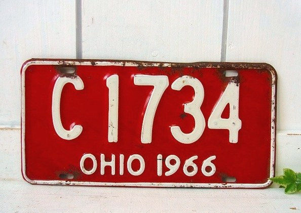 【OHIO】オハイオ州・1966年・ヴィンテージ・ナンバープレート/カーライセンスプレート USA