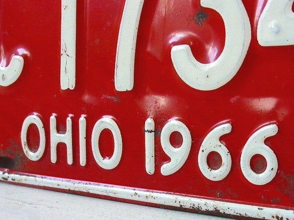 【OHIO】オハイオ州・1966年・ヴィンテージ・ナンバープレート/カーライセンスプレート USA