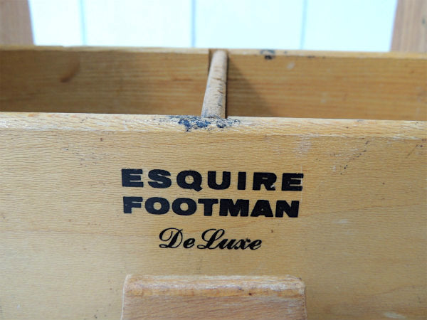 ESQUIRE FOOTMAN 木製・靴磨き入れ・ヴィンテージ・シューシャイン ボックス アメリカ