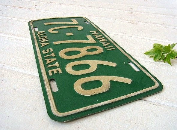 【HAWAII】ハワイ・ヴィンテージ・ナンバープレート/カーライセンスプレートⅡ USA