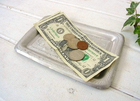 【SCHENLEY】ウイスキー・アルミ製・アンティーク・マネートレイ/キャッシュトレイ USA