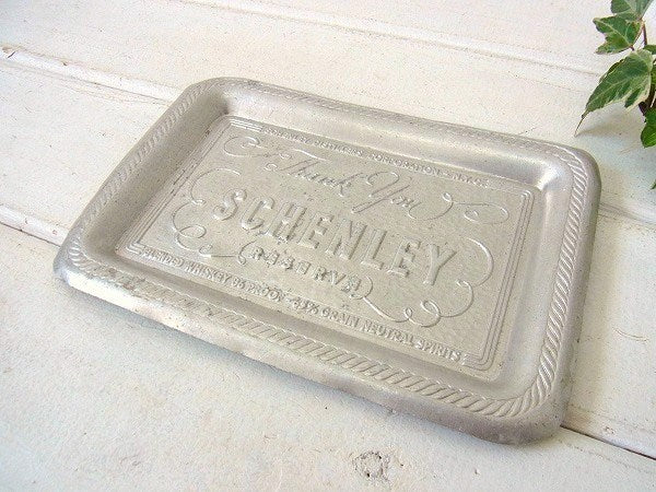 【SCHENLEY】ウイスキー・アルミ製・アンティーク・マネートレイ/キャッシュトレイ USA