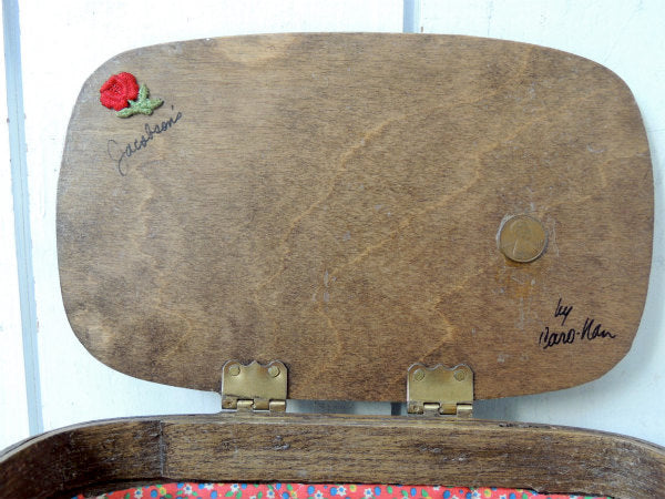 【Caro Nan】1974年・木製・ヴィンテージ・カロナンバスケット・カゴバッグ・ハンドバッグ