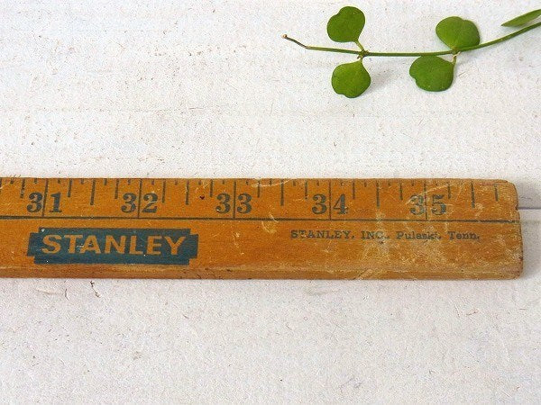 【STANLEY】スタンレー・ノベルティ・木製・ヴィンテージ・ロングルーラー/ものさし/定規