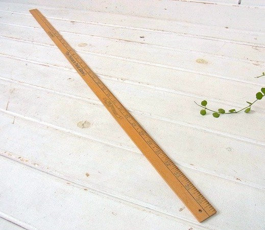ペンキ屋さんのノベルティ・木製・ヴィンテージ・ロングルーラー/ものさし/定規 USA