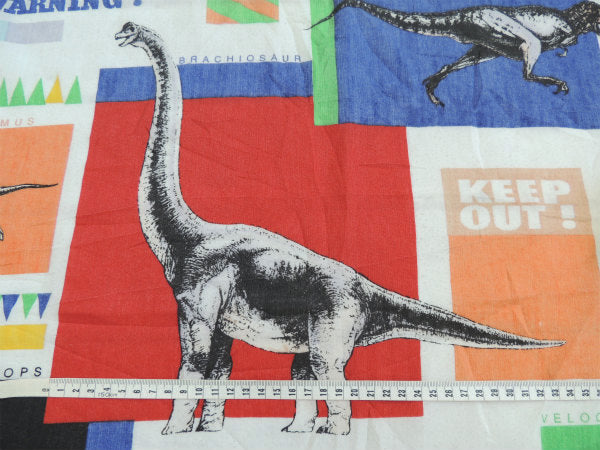 【ジュラシックパーク】恐竜柄・キャラクター生地・ユーズドシーツ(ボックスタイプ) USA