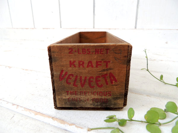 【KRAFT/VELVEETA】クラフト社②アンティーク・チーズボックス・木箱・USA・キッチン雑貨