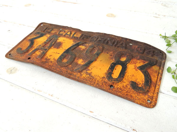 【カリフォルニア州・1936年】ヴィンテージ・ナンバープレート/カーライセンスプレート USA