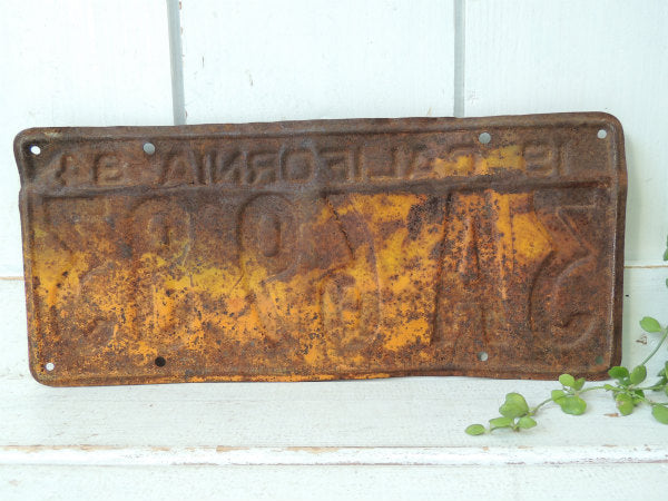 【カリフォルニア州・1936年】ヴィンテージ・ナンバープレート/カーライセンスプレート USA