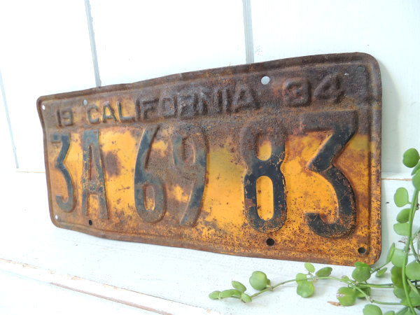 【カリフォルニア州・1936年】ヴィンテージ・ナンバープレート/カーライセンスプレート USA