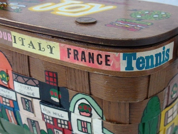 【Caro-Nan】1964年・トラベルシリーズ・アンティーク・カロナンバスケット/カゴバッグ