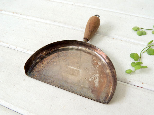 【PM ITALY】シルバー製・アンティーク・テーブルブラシ&ダストパン&スタンド・3点セット