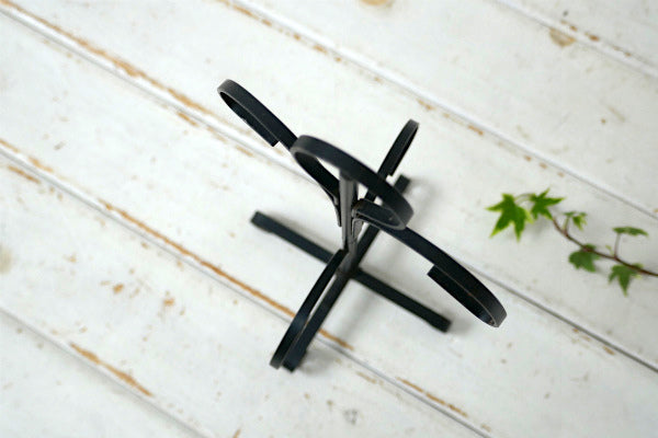 レトロ ブラックカラー アイアン製 4客用 70's ヴィンテージ マグツリー マグカップホルダー