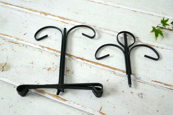 レトロ ブラックカラー アイアン製 4客用 70's ヴィンテージ マグツリー マグカップホルダー