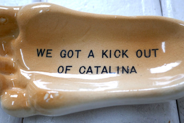 カリフォルニア カタリナ島 ベアフット・足型・セラミック・ビンテージ・灰皿・アシュトレイ・スーベニア