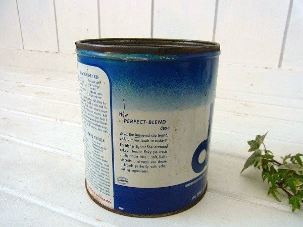 【dexo】ショートニングのヴィンテージ・ティン缶/ブリキ缶 USA