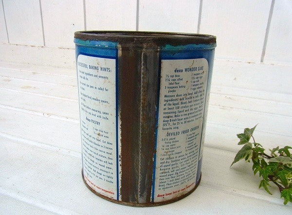 【dexo】ショートニングのヴィンテージ・ティン缶/ブリキ缶 USA