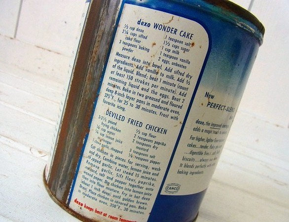 【dexo】ショートニングのヴィンテージ・ティン缶/ブリキ缶 USA