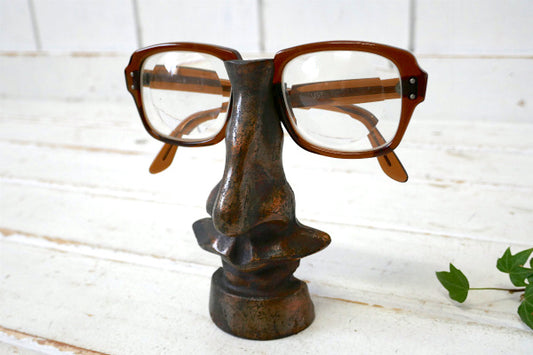 髭 男性 ブロンズ めがね置き USS ビンテージ 眼鏡スタンド メガネホルダー サングラススタンド